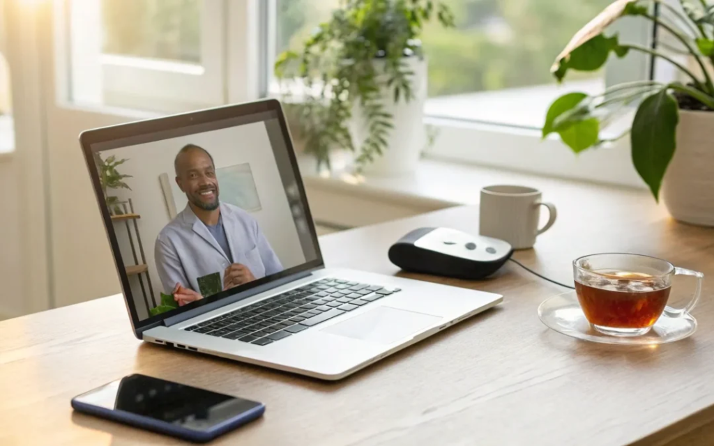 Online hormone testing and telehealth consultation